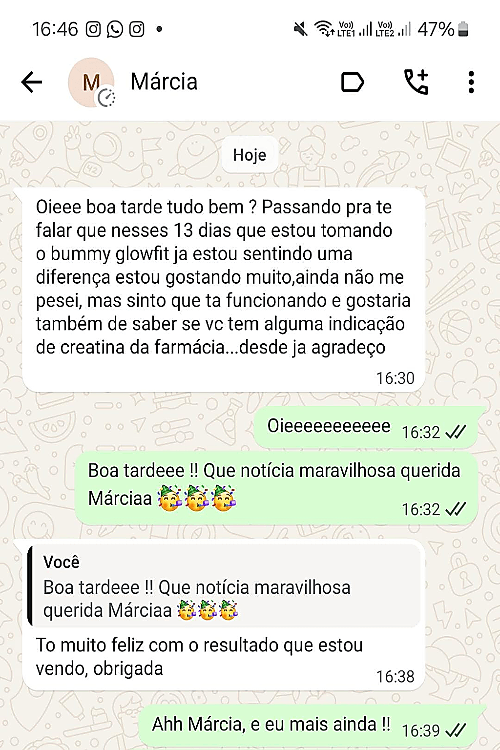 PROVA SOCIAL GLOWFIT 2